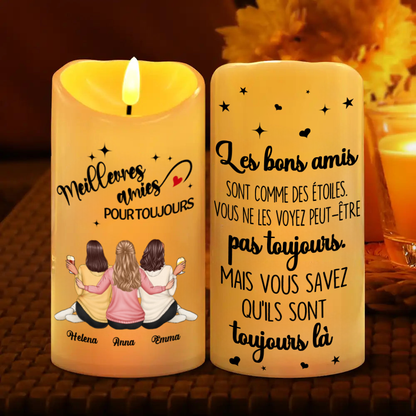 Bougie LED personnalisée pour amies et sœurs