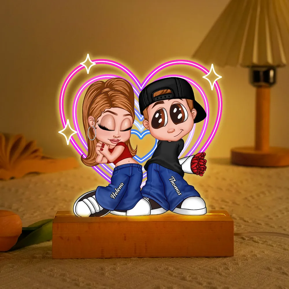 Couple Y2K – Lampe de nuit LED personnalisée