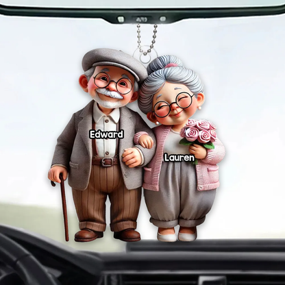 Porte-voiture en acrylique pour couple âgé – Cadeau pour couple et grands-parents