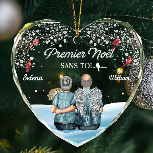 Noël sans toi – Ornement en verre personnalisé, décoration de sapin en mémoire