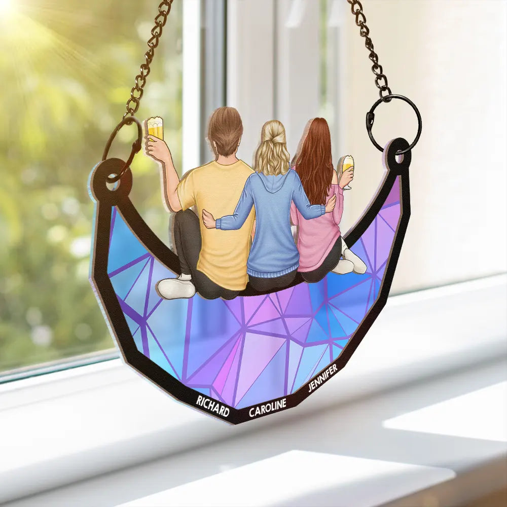 Attrape-soleil personnalisé avec 2 à 6 personnes Cadeau pour la famille et les amis