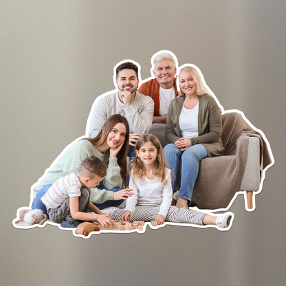 Aimant de réfrigérateur en acrylique avec photo – Cadeau pour la famille