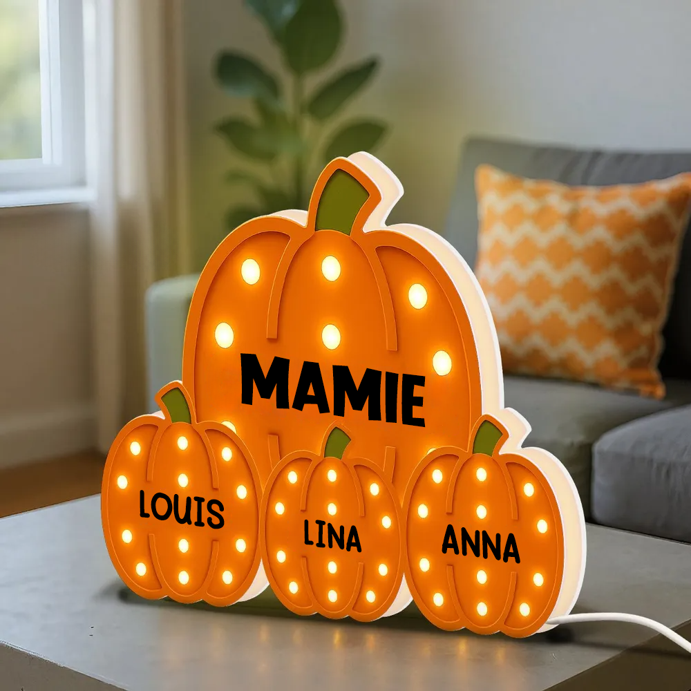 «Les Petits Citrons de Mamie » – Boîte lumineuse LED personnalisée, cadeau pour grand-mère
