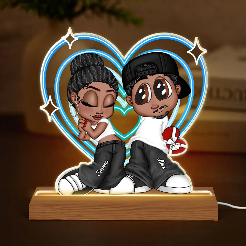 Couple Y2K – Lampe de nuit LED personnalisée