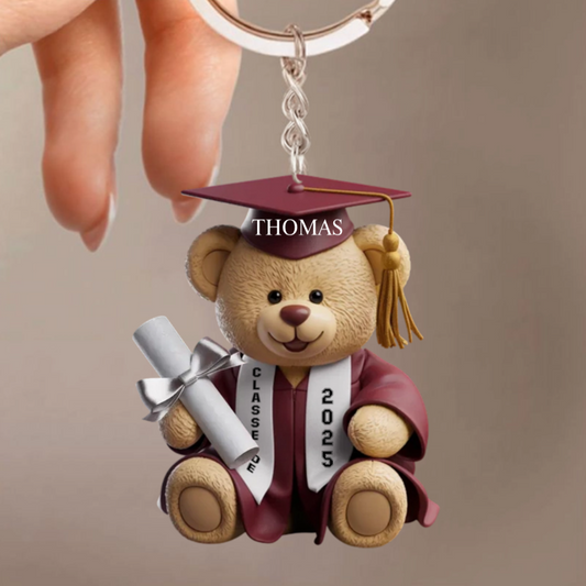 Ourson – Porte-clés personnalisé pour la remise des diplômes