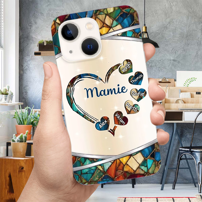 Style vintage-Etui téléphone personnalisé pour iPhone et Samsung
