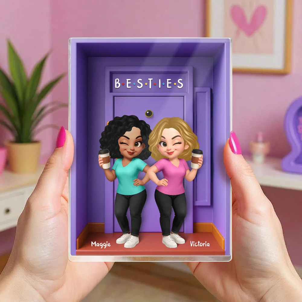 Bloc en acrylique personnalisé avec 2 à 6 femmes – Cadeau pour meilleures amies et sœurs