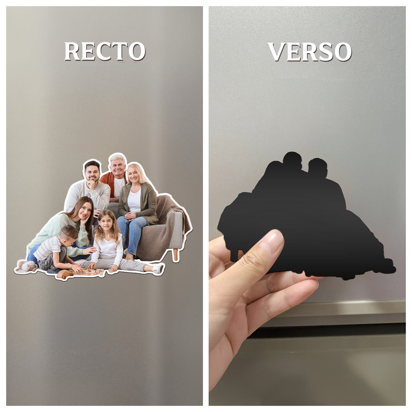 Aimant de réfrigérateur en acrylique avec photo – Cadeau pour la famille