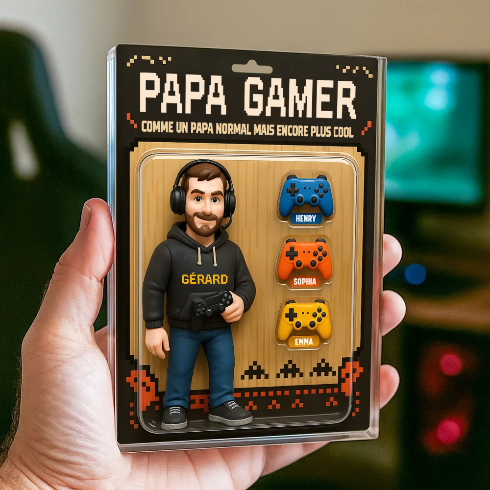 Bloc acrylique personnalisé Gamer Papa