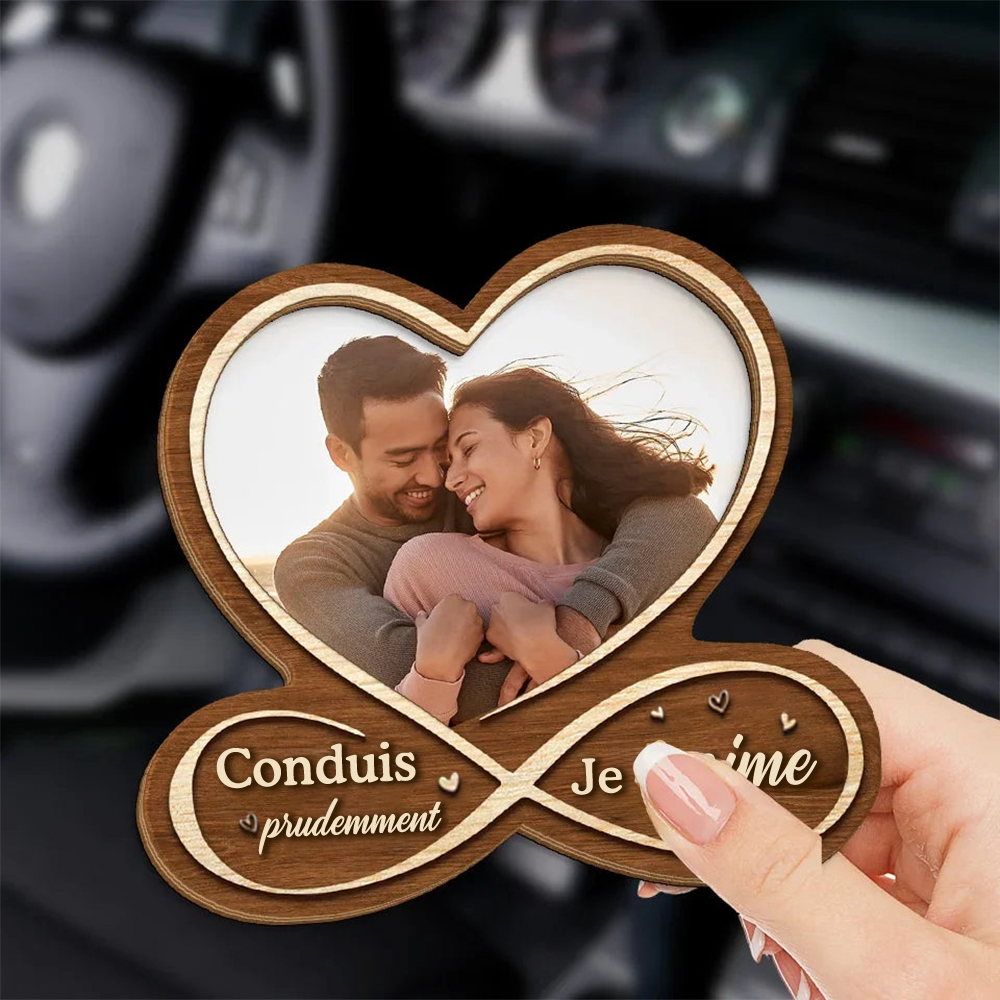 Conduis prudemment - Clip pare-soleil personnalisé pour couples