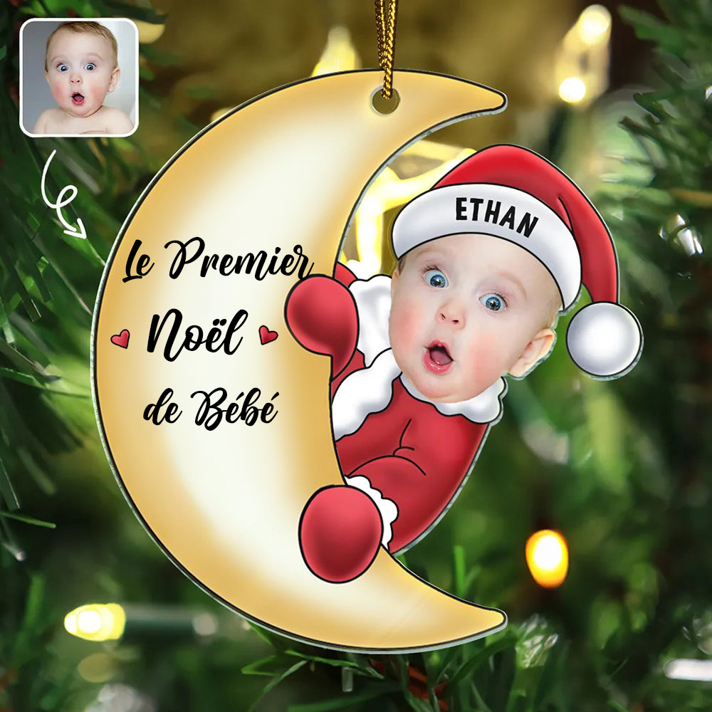 Bébé Premier Noël-Acrylique Photo Décorations de Noël