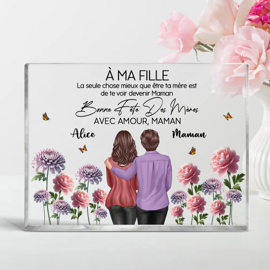 Panneau en acrylique personnalisé pour fille et belle-fille