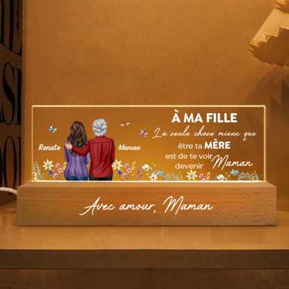 Lampe de nuit personnalisée pour la fille pour la fête des mères
