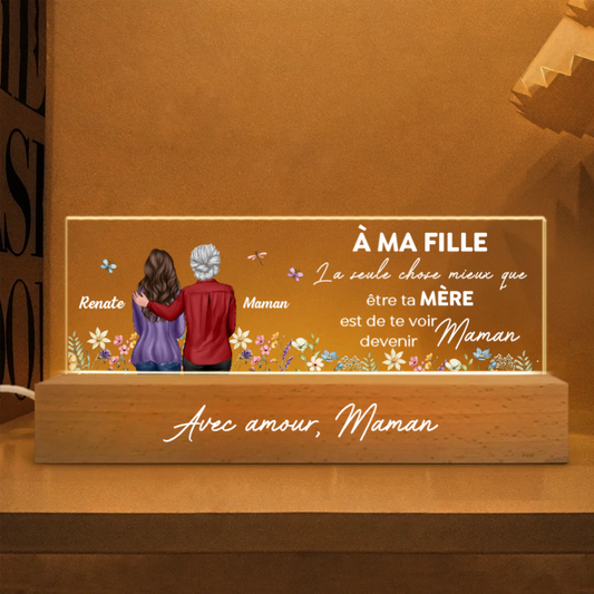 Lampe de nuit personnalisée pour la fille pour la fête des mères