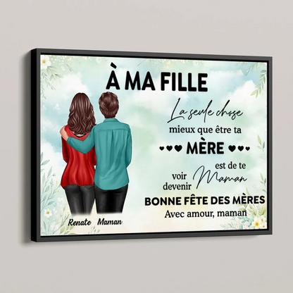 À ma fille / belle-fille – Affiche murale personnalisée