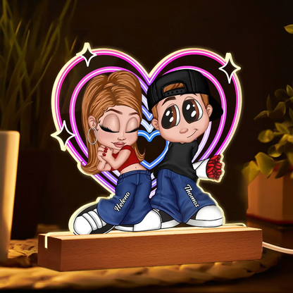 Couple Y2K – Lampe de nuit LED personnalisée