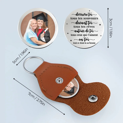 Câlin de poche avec photo – Cadeau de remise de diplôme
