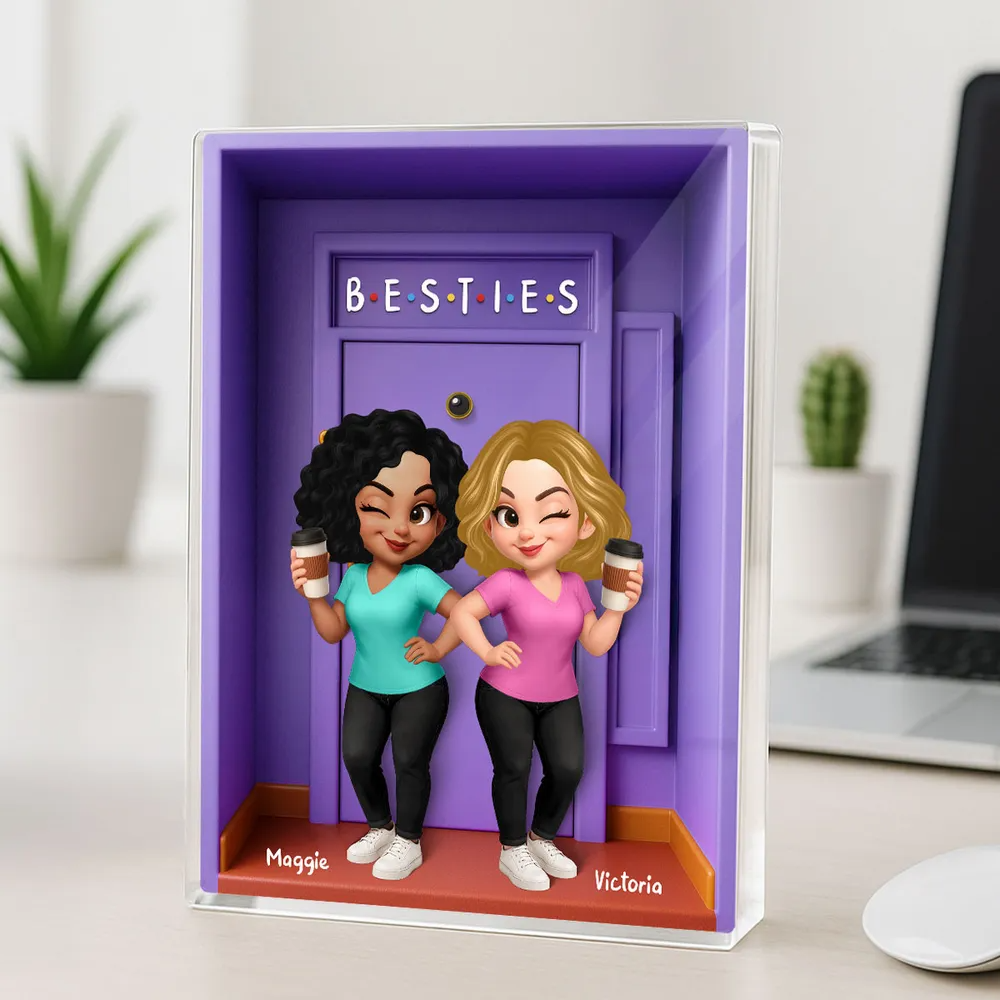 Bloc en acrylique personnalisé avec 2 à 6 femmes – Cadeau pour meilleures amies et sœurs