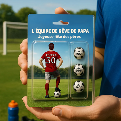 « L'équipe de rêve de papa ! » – Plaque acrylique personnalisée pour papa