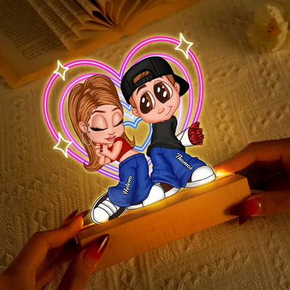 Couple Y2K – Lampe de nuit LED personnalisée