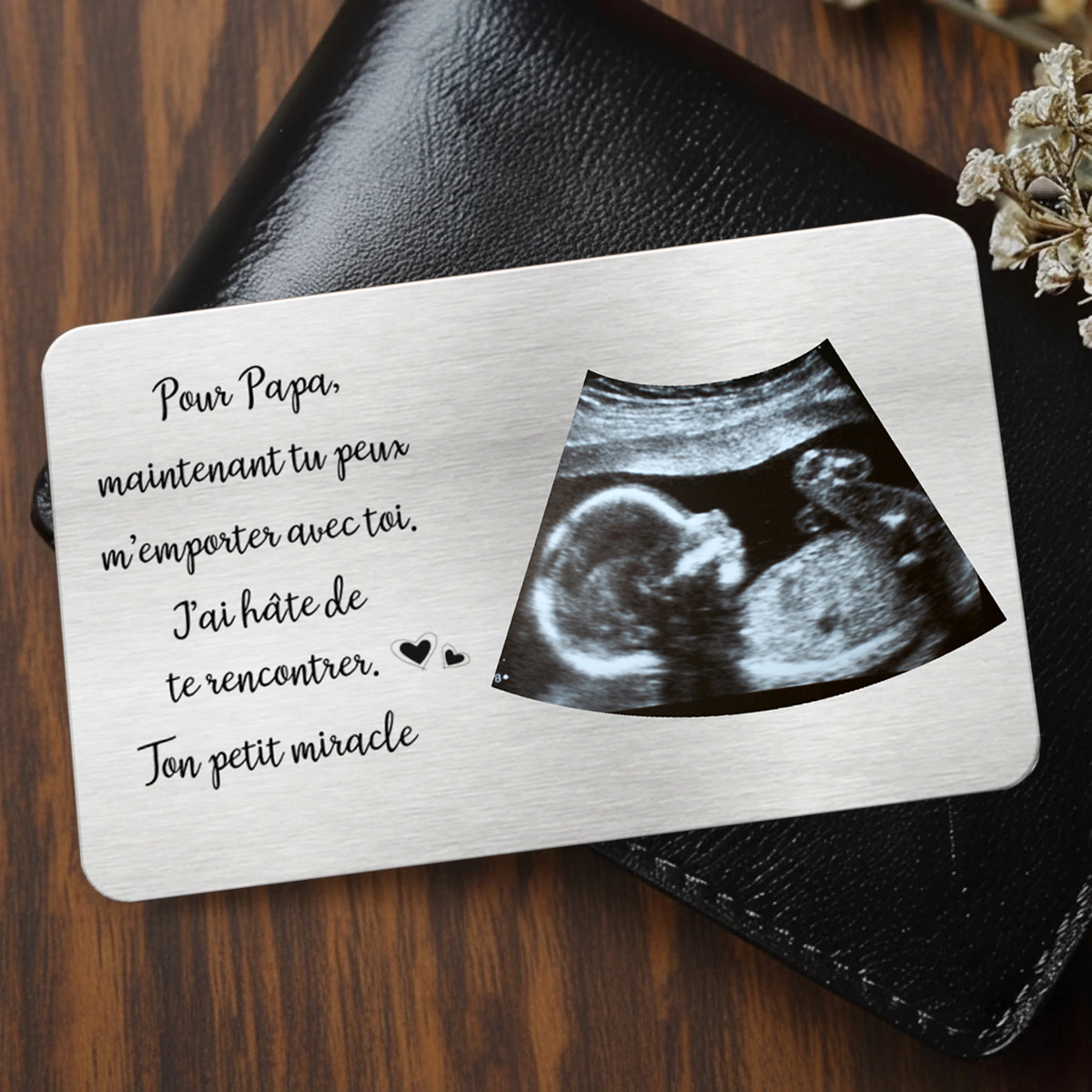 Carte portefeuille avec photo – Cadeau pour jeune papa