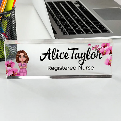 Plaque en acrylique personnalisée pour employé·e·s