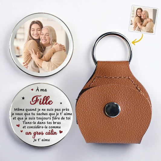 Étreinte de poche avec photo et message - Cadeau pour fille, fils, petit-fils et petite-fille