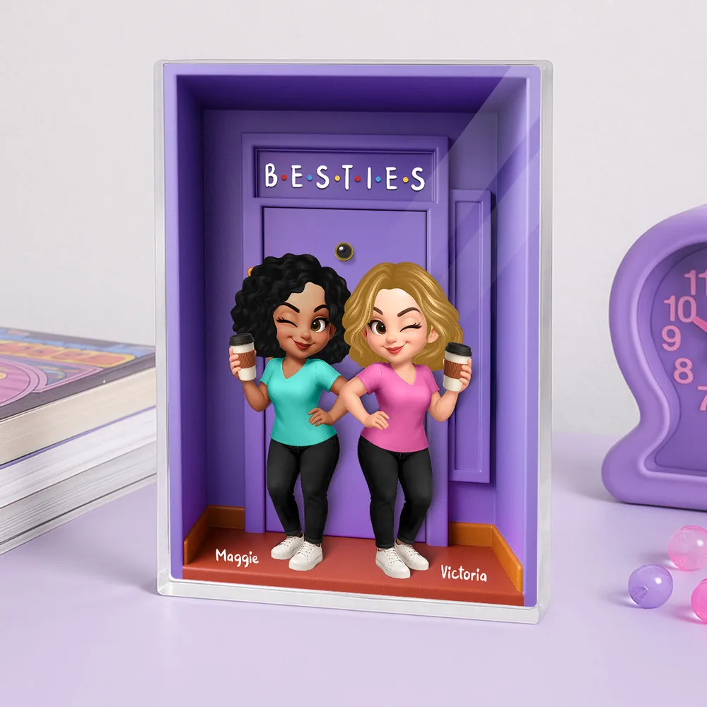 Bloc en acrylique personnalisé avec 2 à 6 femmes – Cadeau pour meilleures amies et sœurs