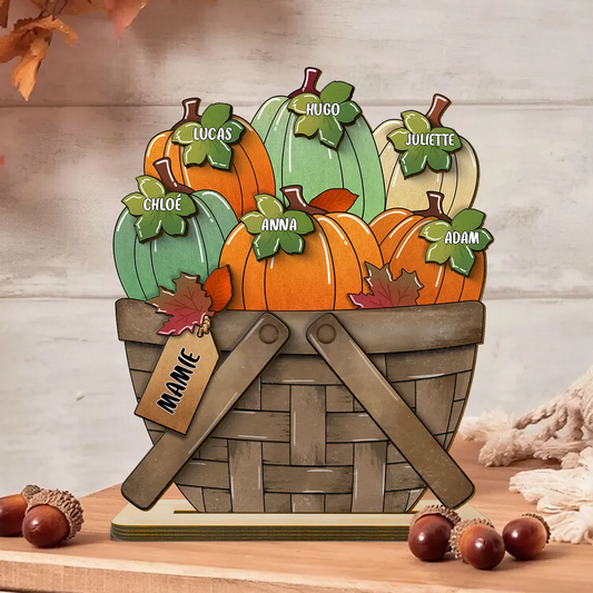 Plaque en bois personnalisée avec citrouilles – Cadeau pour Mamie