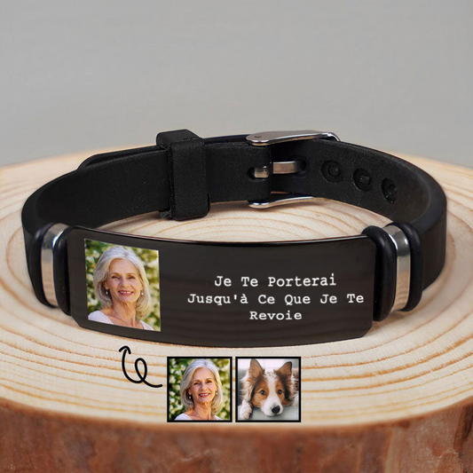 Bracelet avec photo – Cadeau de deuil personnalisé