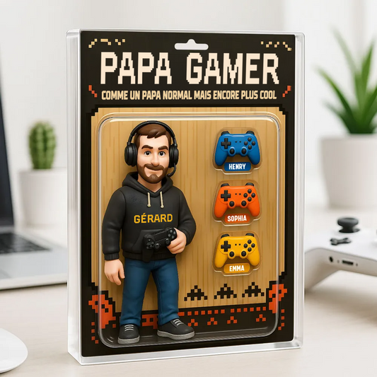 Bloc acrylique personnalisé Gamer Papa