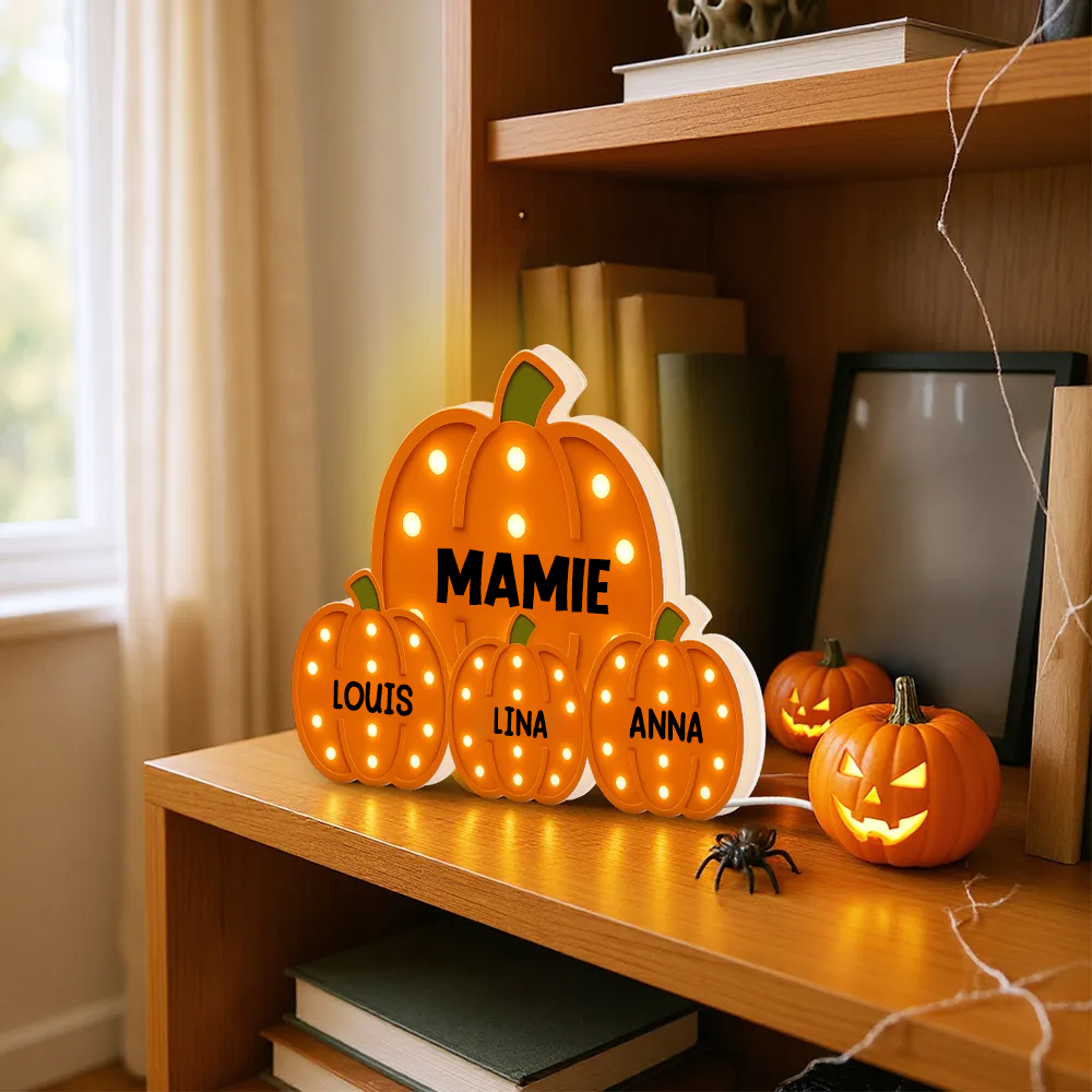 «Les Petits Citrons de Mamie » – Boîte lumineuse LED personnalisée, cadeau pour grand-mère