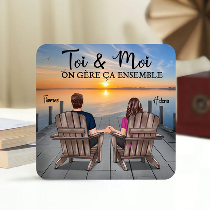 Aimants en acrylique personnalisés pour couple amoureux