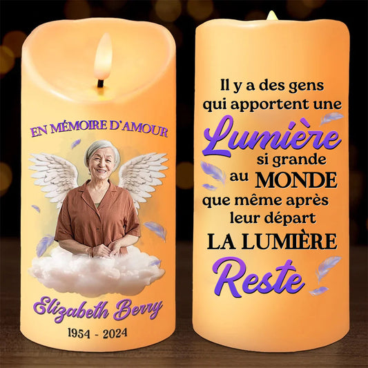 Bougie LED personnalisée commémorative avec photo