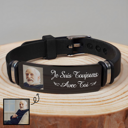Toujours avec toi – Bracelet ajustable personnalisé