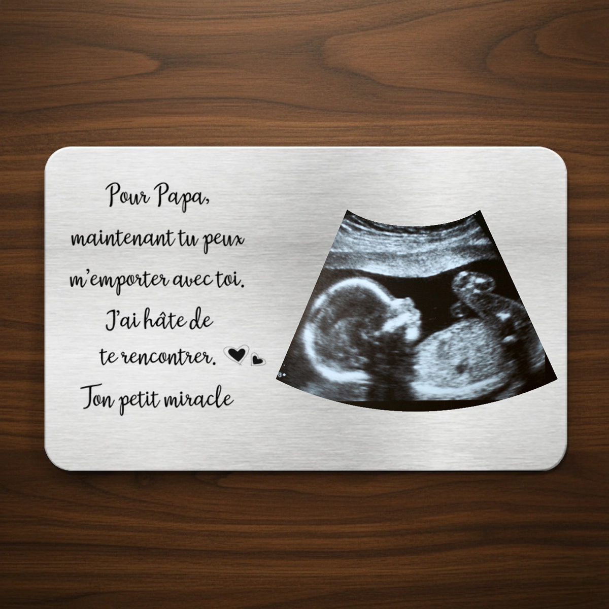 Carte portefeuille avec photo – Cadeau pour jeune papa