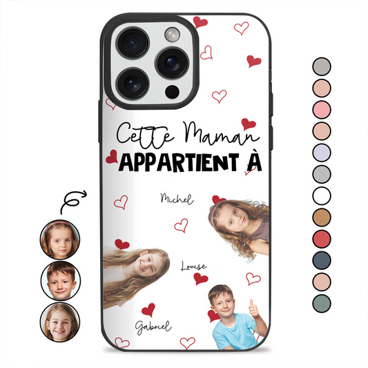 Cette... appartient à – Coque de téléphone personnalisée avec photos pour iPhone et Samsung