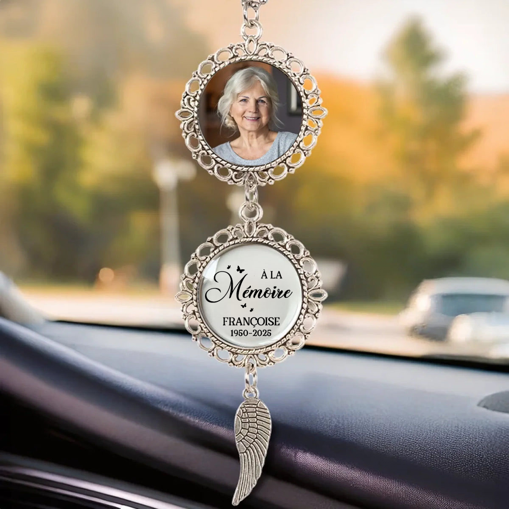 À la mémoire ... Pendentif en métal avec photo Cadeau de deuil