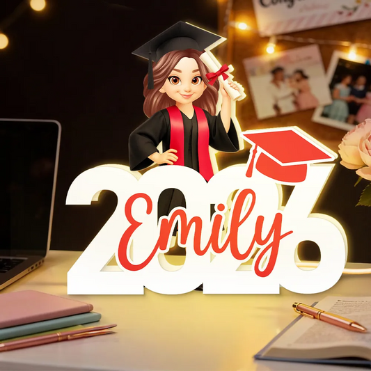 Promotion – Boîte lumineuse LED personnalisée – Cadeau de remise de diplôme