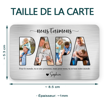 PAPA Wallet Card - Carte portefeuille personnalisée avec photos