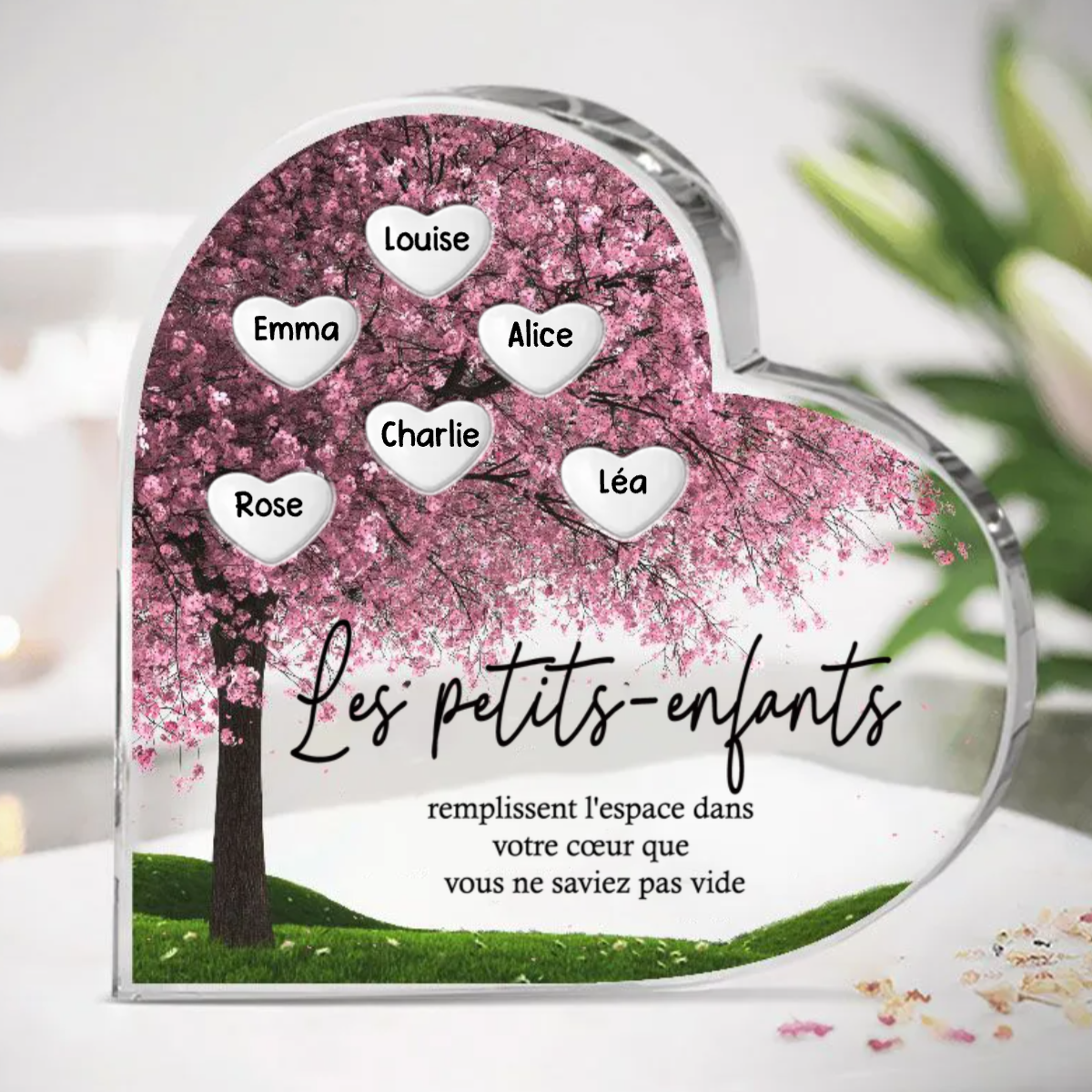 Arbre de Famille Plaque Acrylique avec 1- 10 Noms pour Maman et Grand-mère Cadeaux pour la Fête des Mères