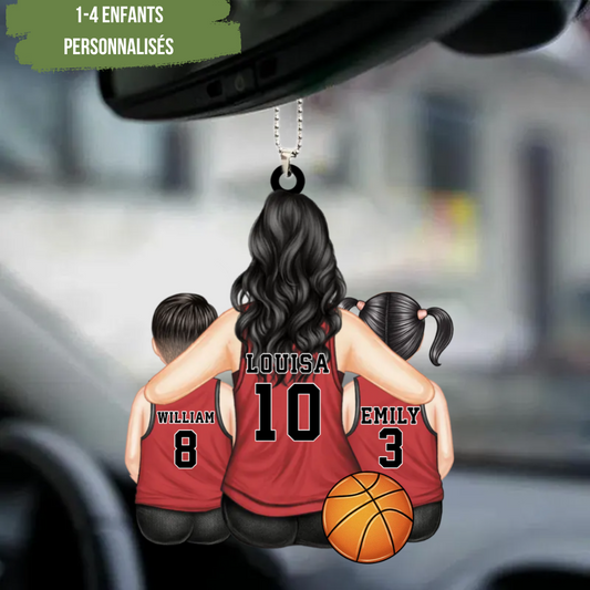 Ornements Acrylique Basket-Ball 1-4 Enfants pour Maman