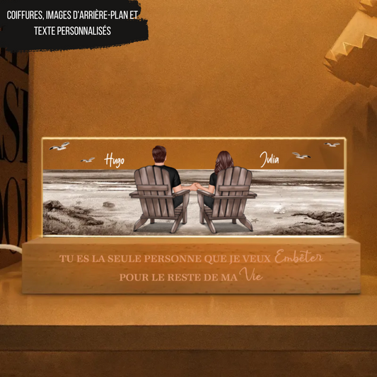 Veilleuse LED personnalisée-Pour Couples