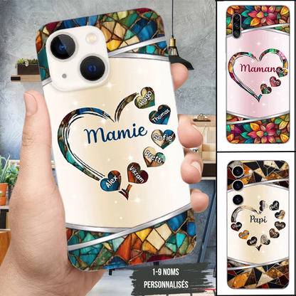 Style vintage-Etui téléphone personnalisé pour iPhone et Samsung