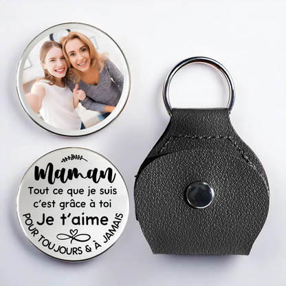 Mère et fille – Mini-câlin de poche avec photo