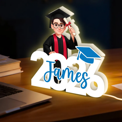 Promotion – Boîte lumineuse LED personnalisée – Cadeau de remise de diplôme