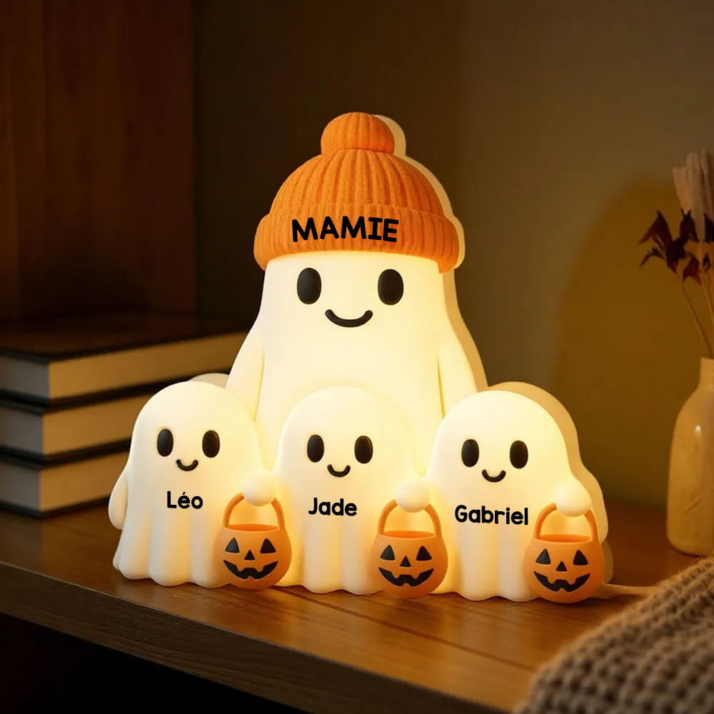 Boîte lumineuse personnalisée “Bouh” – Décoration d’Halloween pour Mamie