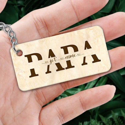 Cadeau pour Papa – Porte-clés acrylique personnalisé