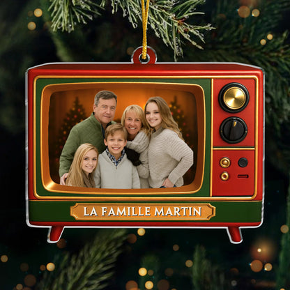 Orement photo en acrylique Décoration de Noël personnalisée avec télévision