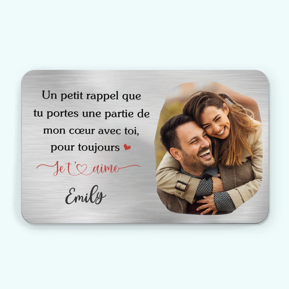 Une carte portefeuille souvenir avec photo Cadeau pour homme